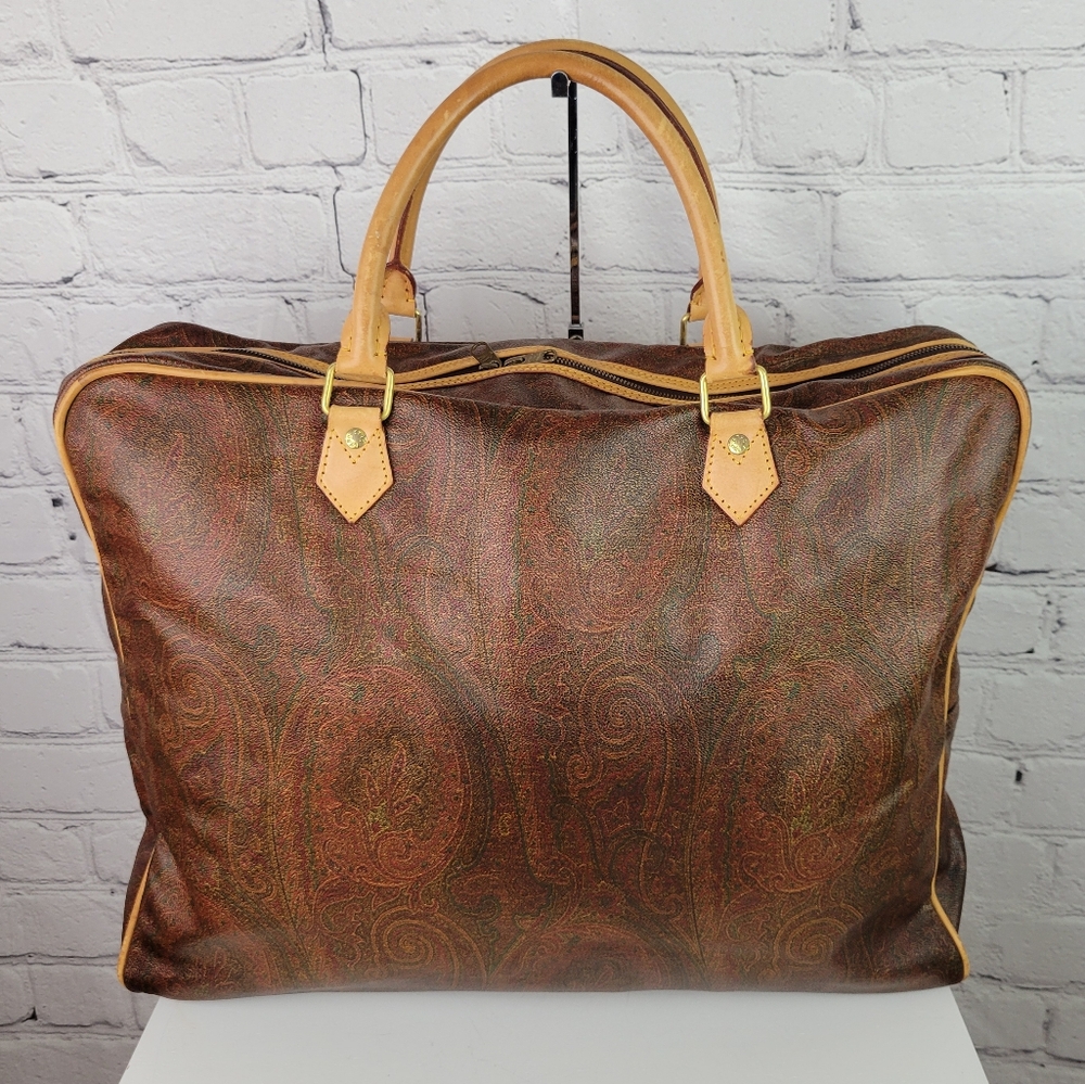 ETRO Vintage Iconic Paisley Weekender Hand Luggage / Carry-on / Large Briefcase